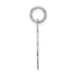 Sterling Silver Rhodium-plated Brocaded Letter C Initial Charm - Image 2