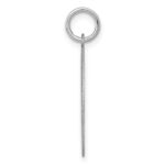 Sterling Silver Rhodium-plated Brocaded Letter E Initial Charm - Image 2