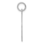 Sterling Silver Rhodium-plated Brocaded Letter F Initial Charm - Image 2