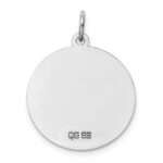 Sterling Silver Rhodium-plated Brocaded Letter K Initial Charm - Image 4