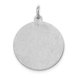 Sterling Silver Rhodium-plated Brocaded Letter O Initial Charm - Image 4