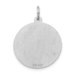 Sterling Silver Rhodium-plated Brocaded Letter R Initial Charm - Image 4