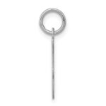 Sterling Silver Rhodium-plated Stamped Letter F Initial Charm - Image 2