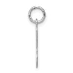 Sterling Silver Rhodium-plated Stamped Letter H Initial Charm - Image 2