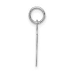 Sterling Silver Rhodium-plated Stamped Letter P Initial Charm - Image 2