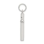 Sterling Silver Rhodium-plated Latin Cross Charm - Image 2