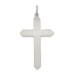 Sterling Silver Antiqued May Glass Birthstone Cross Pendant - Image 4
