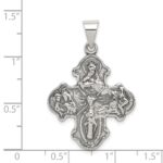 Sterling Silver Antiqued 4-way Medal - Image 3