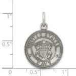 Sterling Silver Antiqued U.S. Navy Medal - Image 3