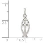 Sterling Silver Ichthus Fish Cross Charm - Image 3
