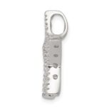 Sterling Silver Rhodium-plated CZ Star Pendant - Image 2