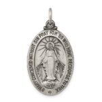 Sterling Silver Antiqued Miraculous Medal