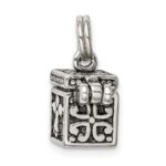 Sterling Silver Antiqued Angel Prayer Box Charm - Image 4