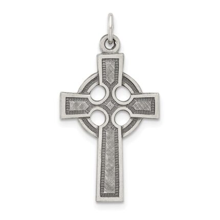 Sterling Silver Antiqued Celtic Cross Charm