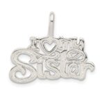Sterling Silver I (heart) my Sister Pendant