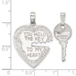 Sterling Silver Heart and Key Charms - Image 3