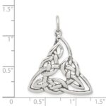 Sterling Silver Antiqued Celtic Charm - Image 3