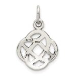 Sterling Silver Antiqued Celtic Knot Charm - Image 4
