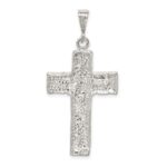 Sterling Silver Nugget Cross Pendant - Image 4