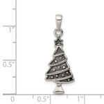 Sterling Silver Antiqued Christmas Tree Pendant - Image 3