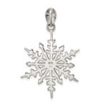 Sterling Silver Snowflake with Stellux Crystal Pendant - Image 4