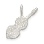 Sterling Silver Diamond Cut Violin Pendant - Image 4