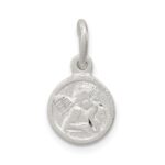 Sterling Silver D/C Cherub Disk Charm