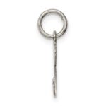 Sterling Silver Rhodium-plated Script Letter C Initial Charm - Image 2