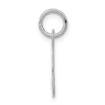 Sterling Silver Rhodium-plated Script Letter F Initial Charm - Image 2