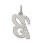Sterling Silver Rhodium-plated Script Letter B Initial Charm - Image 4
