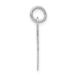 Sterling Silver Rhodium-plated Script Letter I Initial Charm - Image 2