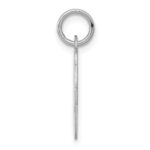 Sterling Silver Rhodium-plated Script Letter O Initial Charm - Image 2