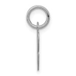 Sterling Silver Rhodium-plated Fancy Script Letter C Initial Charm - Image 2