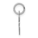 Sterling Silver Rhodium-plated Fancy Script Letter E Initial Charm - Image 2