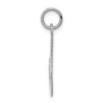 Sterling Silver Rhodium-plated Fancy Script Letter A Initial Charm - Image 2