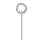 Sterling Silver Rhodium-plated Fancy Script Letter E Initial Charm - Image 2