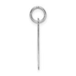 Sterling Silver Rhodium-plated Artisan Block Letter A Initial Charm - Image 2