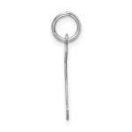 Sterling Silver Rhodium-plated Artisan Block Letter C Initial Charm - Image 2