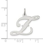 Sterling Silver Rhodium-plated Fancy Script Letter Z Initial Charm - Image 4