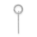 Sterling Silver Rhodium-plated Block Letter N Initial Charm - Image 2