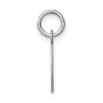 Sterling Silver Rhodium-plated Block Letter O Initial Charm - Image 2