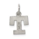 Sterling Silver Rhodium-plated Block Letter T Initial Charm - Image 4