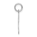 Sterling Silver Rhodium-plated Block Letter C Initial Charm - Image 2