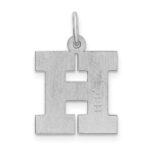 Sterling Silver Rhodium-plated Block Letter H Initial Charm - Image 3