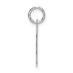 Sterling Silver Rhodium-plated Block Letter J Initial Charm - Image 2