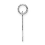 Sterling Silver Rhodium-plated Block Letter R Initial Charm - Image 2