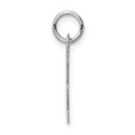 Sterling Silver Rhodium-plated Block Letter X Initial Charm - Image 2