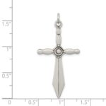 Sterling Silver Sword Cross Pendant - Image 3