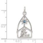 Sterling Silver & Stellux Crystal Nativity Charm - Image 3