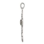 Sterling Silver Antiqued Marcasite Cross Pendant - Image 2